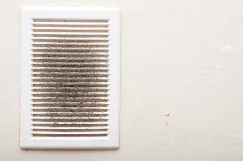 dirty air vent contributes to poor indoor air (IAQ)